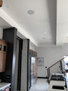 luxury kitchen with lighting and sound system installed