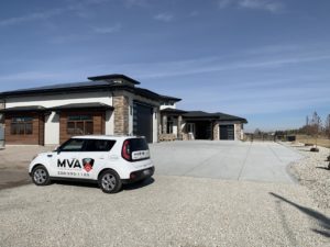 Magic Valley Alarm vehicle in front of house with security system installed